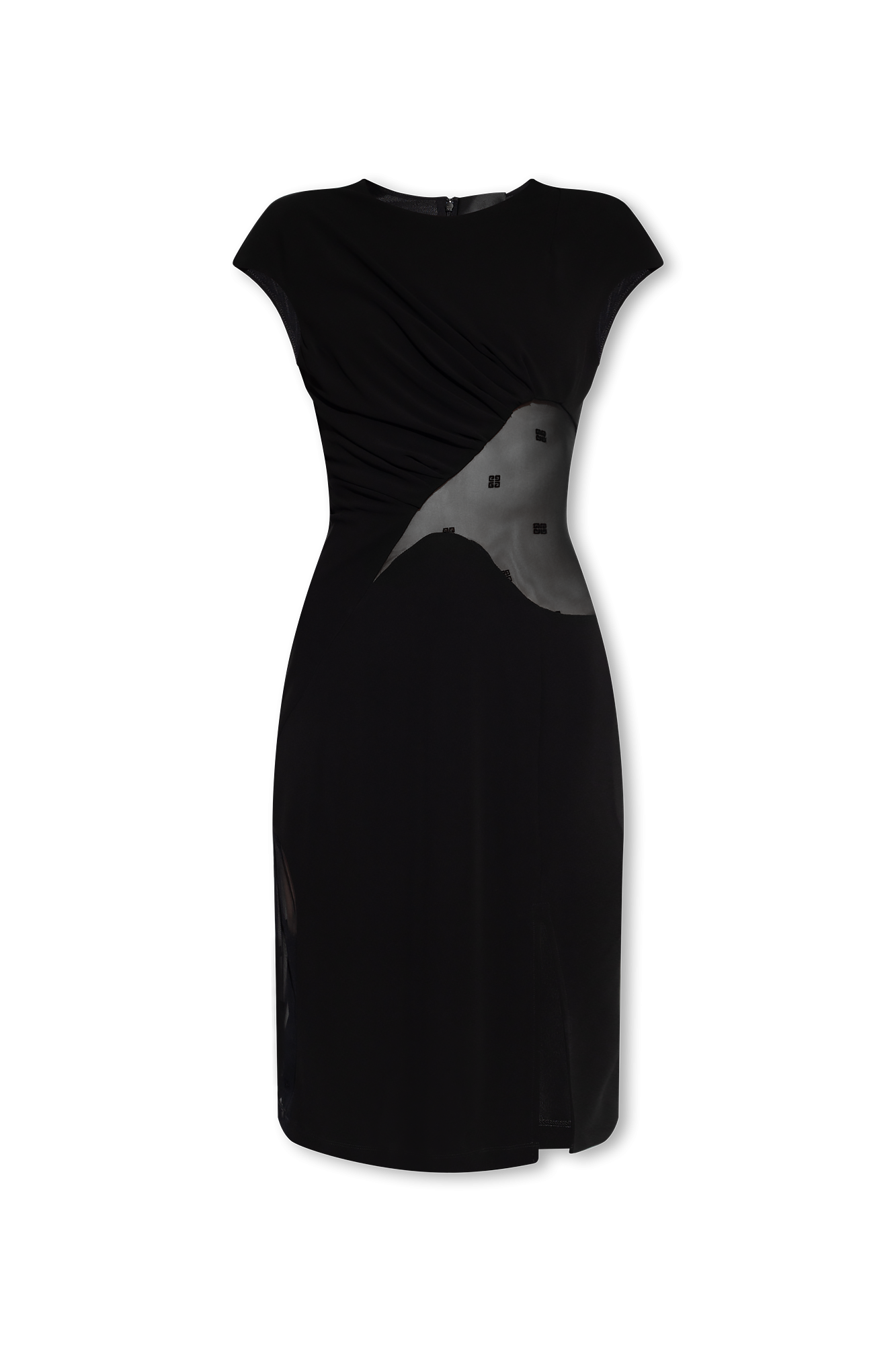 ワンピース GIVENCHY DRESS (BW21HF30RB 001) GIVENCHY One-shoulder chain-embellished stretch-jersey and